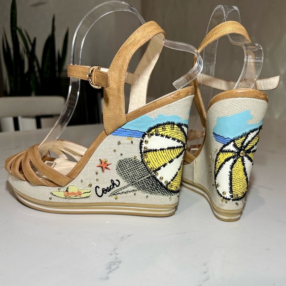 Coach | ‘Caroline’ Wedge Sandals - Picture 2 of 11